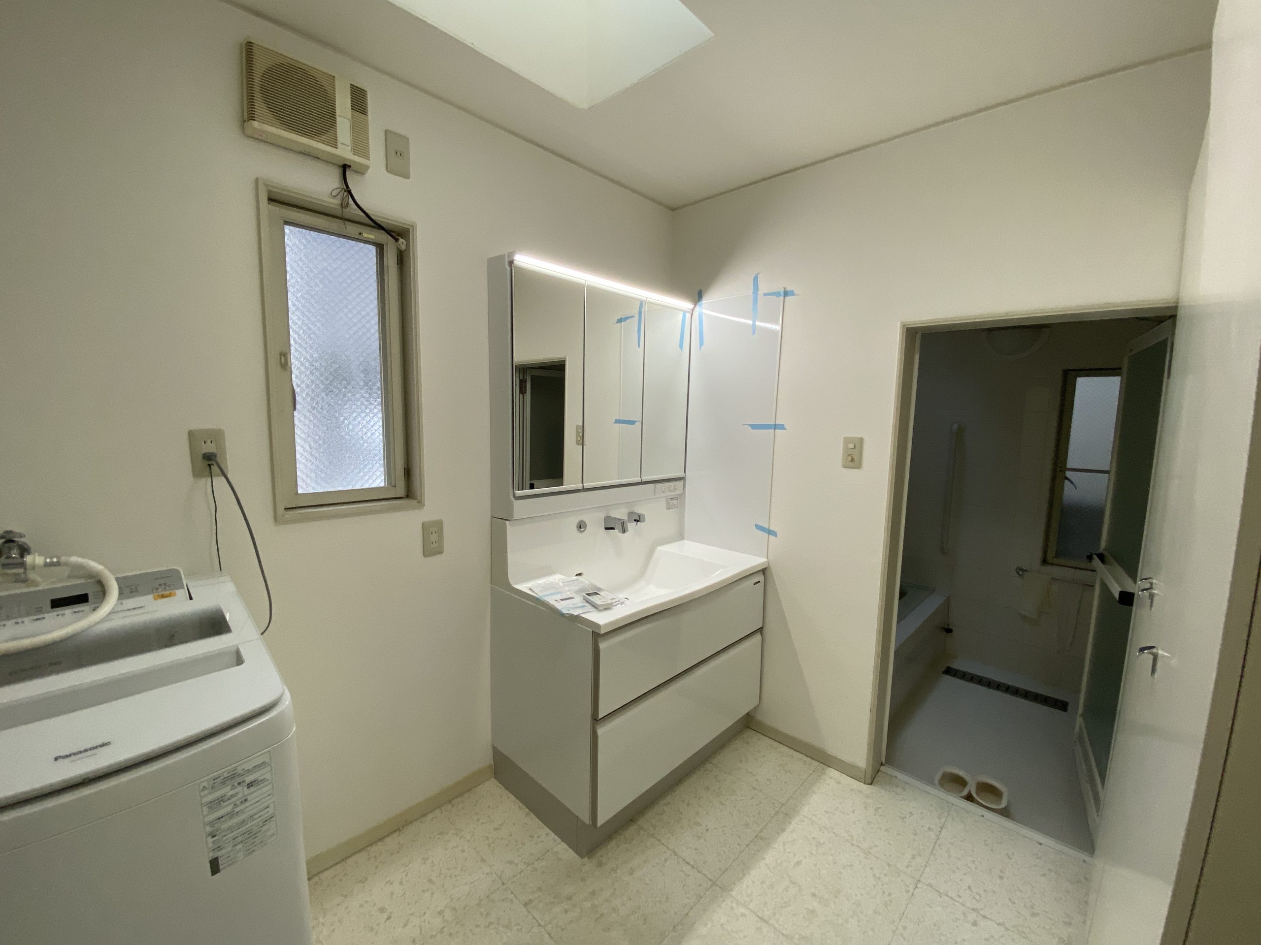 京都市中京区にて洗面所のリフォーム工事